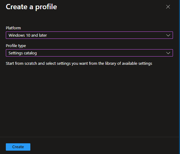 Entering policy name and description